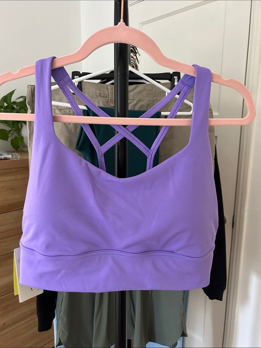 NWT All In Motion Sports Bra. Size large. PTP 16” with pads.